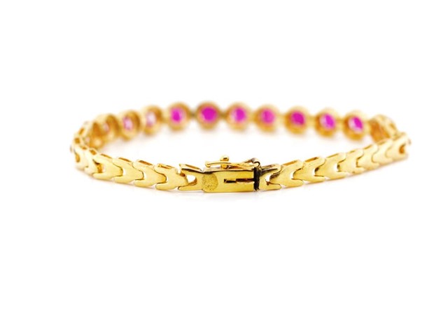 Ruby and rose gold bracelet - Image 7 of 7