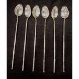 Set six Chinese silver sundae spoons