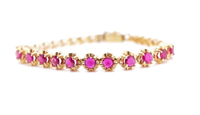 Ruby and rose gold bracelet - Image 6 of 7