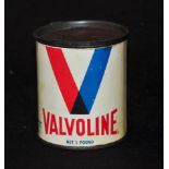 Vintage Valvoline one pound grease tin