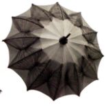 Good Victorian black silk parasol