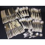 Extensive James Dixon silver plate cutlery set