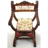 Vintage X frame salon chair