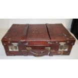 Vintage leather suitcase