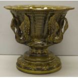 Large majolica pottery centrepiece bowl