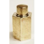 George V Sterling silver miniature tea caddy