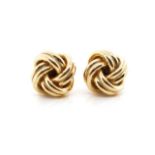 9ct rose gold knot earrings