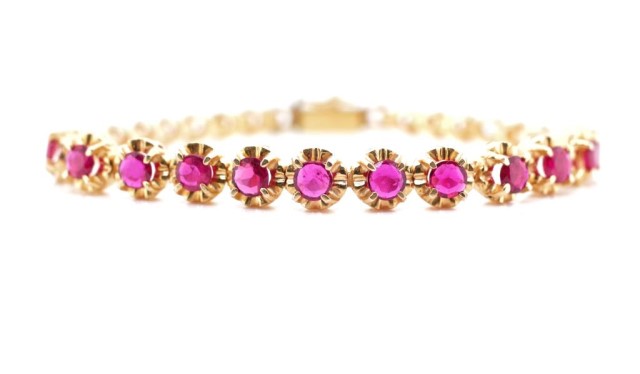 Ruby and rose gold bracelet - Image 4 of 7