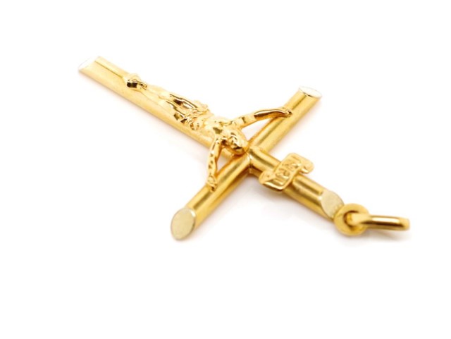 18ct rose gold crucifix - Image 2 of 3