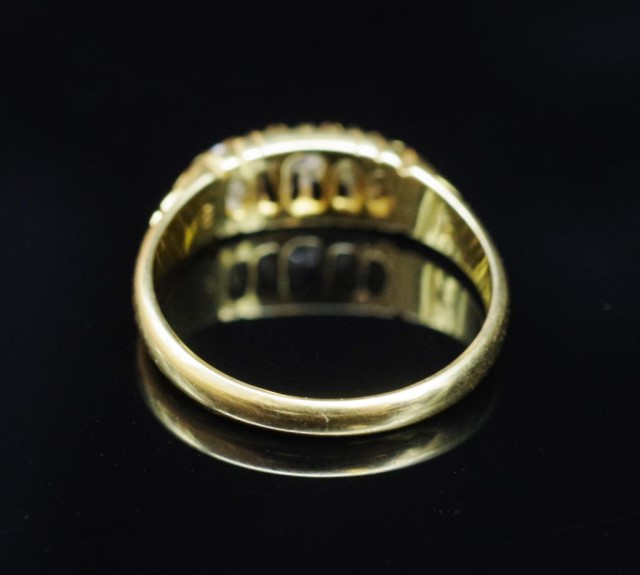 Edwardian diamond and 18ct yellow gold ring - Image 3 of 3