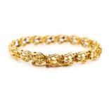 Mid century 9ct yellow gold bracelet