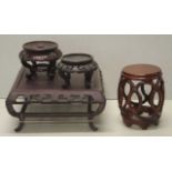 Four Chinese display stands