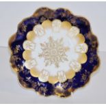 Aynsley cobalt blue gilded display plate