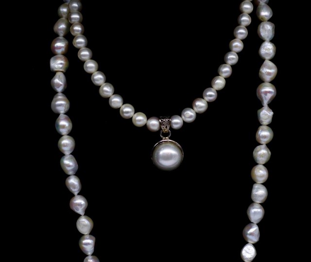 Two single strand cultured pearl necklaces - Image 2 of 3