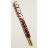 Red & white marbled fountain pen