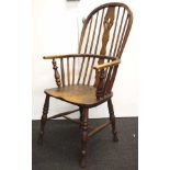 Antique English elm Windsor chair