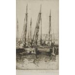 Sydney Long (1871-1955) 'Fishing Boats Lisbon'