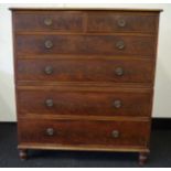 Late Georgian mahogany chest on chest