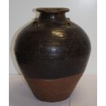 Antique Chinese Martaban stoneware storage jar