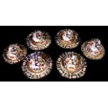 Six Royal Crown Derby "Imari" cups,saucers& plates