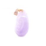 Carved lavender jade pendant