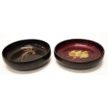 Two Japanese lacquer ware bowls
