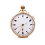 George V 9ct rose gold open face pocket watch