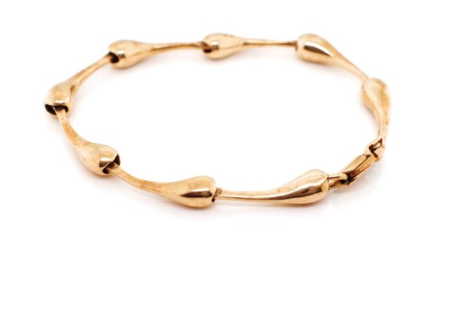 Modernist 9ct rose gold bracelet