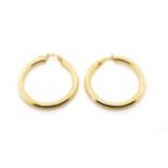 18ct yellow gold hoop earrings