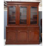 Mahogany elevated bookcase