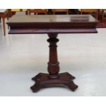 Victorian mahogany card table