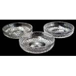 Three Waterford crystal dishes
