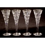 Set four Waterford 'Conrad' champagne flutes