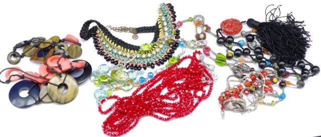 Seven costume jewellery necklaces