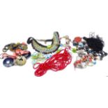 Seven costume jewellery necklaces