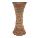 Early Middle Eastern brass and enamel vase