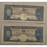 Two Australian George VI £5 notes