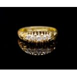 Edwardian diamond and 18ct yellow gold ring