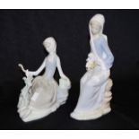 Two Lladro lady figurines