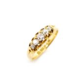 Victorian diamond and 18ct yellow gold ring