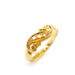 George V diamond and 18ct yellow gold ring