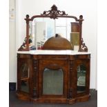 Victorian walnut credenza