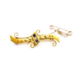 Victorian 15ct yellow gold brooch