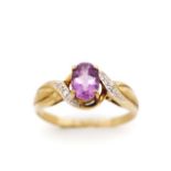 Amethyst and 9ct yellow gold ring