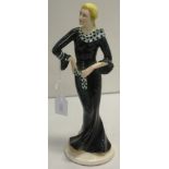 Vintage German ceramic standing fashion figure