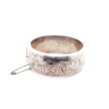 Sterling silver hinged bangle