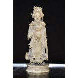 Early carved ivory Oriental deity figure