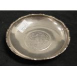 Hong Kong sterling silver Chinese coin dish