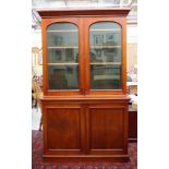 Late 19th century cedar elevated bookcase