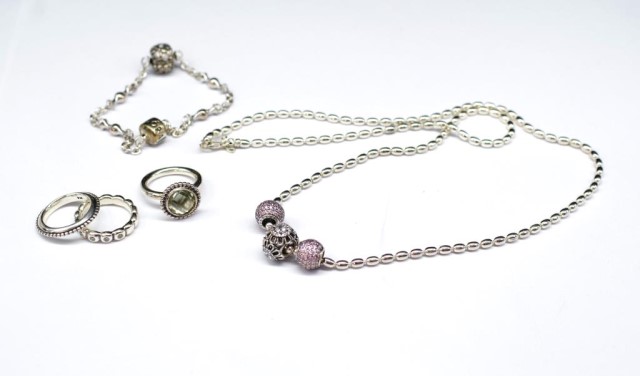Five Pandora jewellery pieces